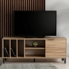 Mueble moderno para TV de 140 cm en madera con puerta y 5 compartimentos Bodegas Oferta