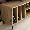 Mueble moderno para TV de 140 cm en madera con puerta y 5 compartimentos Bodegas Rebajas
