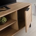 Mueble moderno para TV de 140 cm en madera con puerta y 5 compartimentos Bodegas Descueto