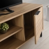 Mueble moderno para TV de 140 cm en madera con puerta y 5 compartimentos Bodegas Descueto