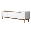 Mueble moderno para TV 180cm blanco y madera con 3 puertas Amelia Catálogo