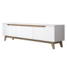 Mueble moderno para TV 180cm blanco y madera con 3 puertas Amelia Catálogo