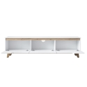 Mueble moderno para TV 180cm blanco y madera con 3 puertas Amelia Modelo