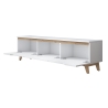 Mueble moderno para TV 180cm blanco y madera con 3 puertas Amelia Características