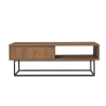 Mesa de centro moderna con espacio abierto y cajón en madera Dale Oferta