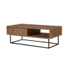Mesa de centro moderna con espacio abierto y cajón en madera Dale Rebajas