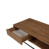Mesa de centro moderna con espacio abierto y cajón en madera Dale Descueto