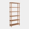 Estantería moderna de madera con 5 estantes 80x168x28cm natural Gala Venta