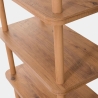 Estantería moderna de madera con 5 estantes 80x168x28cm natural Gala Oferta