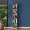 Estantería de pared alta y estrecha 170cm con 5 estantes de madera Wally Promoción
