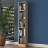 Estantería de pared alta y estrecha 170cm con 5 estantes de madera Wally Venta