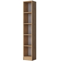 Estantería de pared alta y estrecha 170cm con 5 estantes de madera Wally Descueto