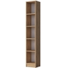 Estantería de pared alta y estrecha 170cm con 5 estantes de madera Wally Descueto