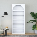 Estantería de pared de diseño blanco con 5 estantes Curvy 180x31x80 cm Rebajas