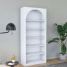 Estantería de pared de diseño blanco con 5 estantes Curvy 180x31x80 cm Descueto
