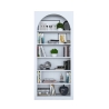 Estantería de pared de diseño blanco con 5 estantes Curvy 180x31x80 cm Stock