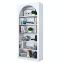 Estantería de pared de diseño blanco con 5 estantes Curvy 180x31x80 cm Elección