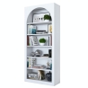 Estantería de pared de diseño blanco con 5 estantes Curvy 180x31x80 cm Elección
