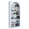 Estantería de pared de diseño blanco con 5 estantes Curvy 180x31x80 cm Modelo