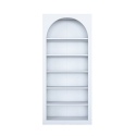 Estantería de pared de diseño blanco con 5 estantes Curvy 180x31x80 cm Características
