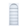 Estantería de pared de diseño blanco con 5 estantes Curvy 180x31x80 cm Características