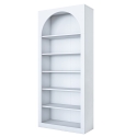 Estantería de pared de diseño blanco con 5 estantes Curvy 180x31x80 cm Medidas