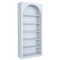 Estantería de pared de diseño blanco con 5 estantes Curvy 180x31x80 cm Precio
