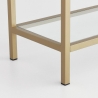 Estantería de pared h165cm de metal dorado con estantes de vidrio Lola Tall Catálogo