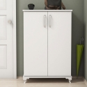 Mueble multifuncional y zapatero para entrada de 2 puertas y 5 compartimentos Asta Oferta