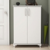 Mueble multifuncional y zapatero para entrada de 2 puertas y 5 compartimentos Asta Oferta