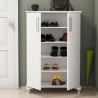 Mueble multifuncional y zapatero para entrada de 2 puertas y 5 compartimentos Asta Rebajas