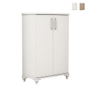 Mueble multifuncional y zapatero para entrada de 2 puertas y 5 compartimentos Asta Promoción