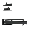 Mueble de TV moderno 180 cm con puertas y 2 estantes de pared Gara Rebajas