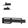 Mueble de TV moderno 180 cm con puertas y 2 estantes de pared Gara Rebajas