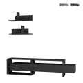 Mueble de TV moderno 180 cm con puertas y 2 estantes de pared Gara Promoción