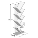 Librería de suelo h128cm moderna con 7 estantes oblicuos Hitty Modelo