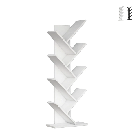 Librería de suelo h128cm moderna con 7 estantes oblicuos Hitty Promoción