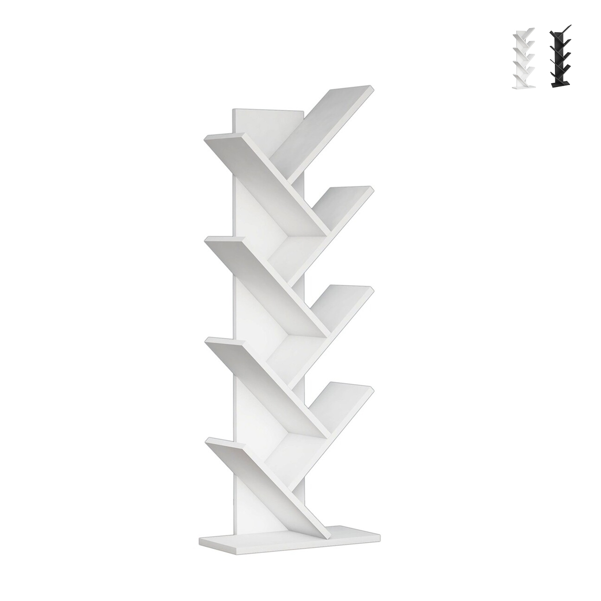 Librería de suelo h128cm moderna con 7 estantes oblicuos Hitty Promoción