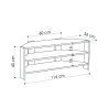 Mueble de TV esquinero con 3 estantes 110x36cm Thales Características