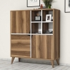 Aparador multiusos para salón o recibidor con puertas 100x115x30 cm Pulse Rebajas