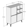 Aparador multiusos para salón o recibidor con puertas 100x115x30 cm Pulse Características