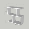 Mesa auxiliar librería para sofá con estantes 60x20cm Life 