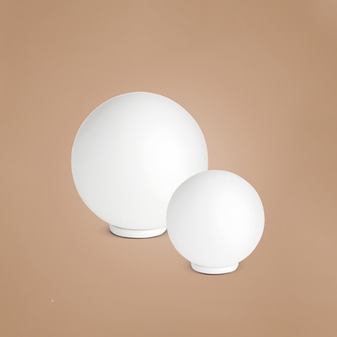 Lámpara de mesa redonda de vidrio blanco Ø30cm Area L Promoción