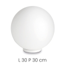Lámpara de mesa redonda de vidrio blanco Ø30cm Area L Rebajas