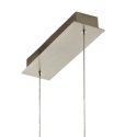 Lámpara colgante chandelier LED de madera clara y metal Badia-S Stock