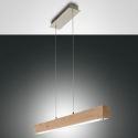 Lámpara colgante chandelier LED de madera clara y metal Badia-S Oferta