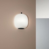 Aplique de pared estilo clásico en vidrio y metal negro Domizia-P Venta