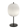 Lámpara de mesa elegante de vidrio soplado y metal negro Domizia-T Oferta