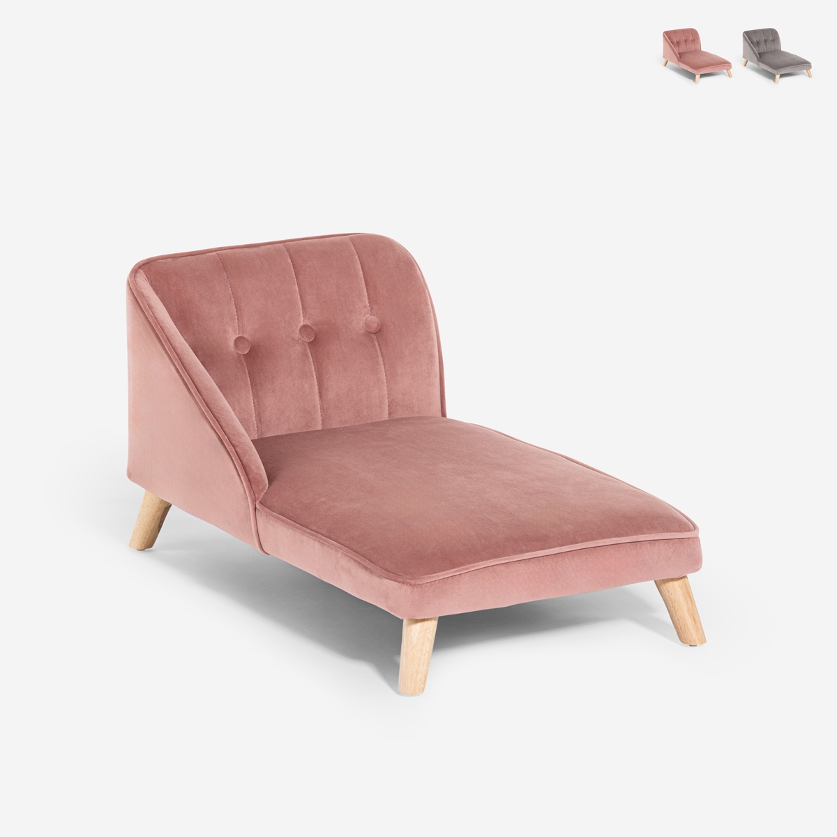 Sofá chaise longue para perros y gatos de terciopelo Serin Oferta