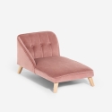Sofá chaise longue para perros y gatos de terciopelo Serin Modelo